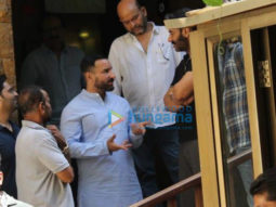 Photos: Saif Ali Khan and Bhushan Kumar at Ajay Devgn’s house
