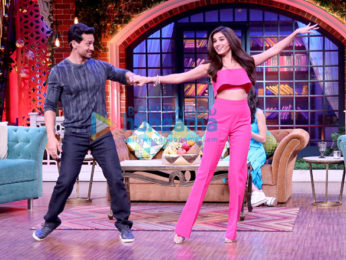 Student Of The Year 2 stars Tiger Shroff, Tara Sutaria and Ananya Pandey snapped on the sets of The Kapil Sharma Show