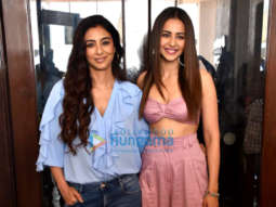 Tabu and Rakul Preet Singh snapped during De De Pyaar De promotions