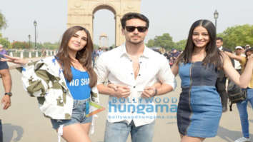 Tiger Shroff, Ananya Pandey and Tara Sutaria snapped during Student Of The Year 2 promotions at India Gate, Delhi