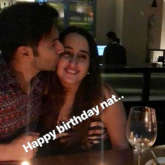 Varun Dhawan gives a sweet kiss to girlfriend Natasha Dalal on her birthday