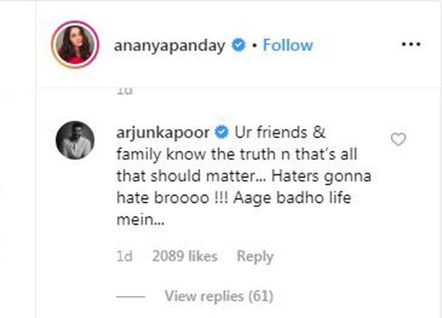 ‘Haters are gonna hate’ - Arjun Kapoor has the perfect advice for junior Ananya Panday over USC admission post!
