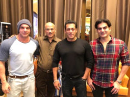 Salman Khan shares a Hum Saath Saath Hai moment with Sooraj Barjatya, Arbaaz and Sohail Khan on the Bharat release day & we wonder what’s cooking?