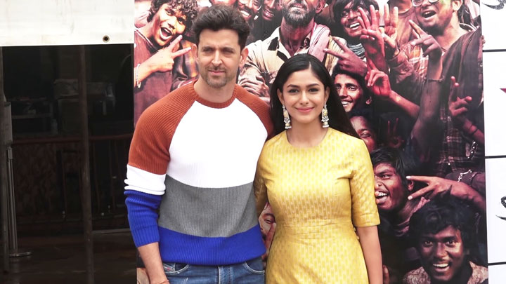 Hrithik Roshan and Mrunal Thakur spotted at Promo Shoot of film Super 30
