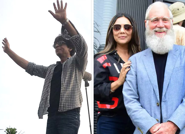 PHOTOS: Shah Rukh Khan greets massive crowd post shoot, Gauri Khan spends time with David Letterman