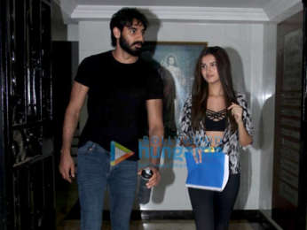 Photos: Ahan Shetty and Tara Sutaria spotted at Milan Luthria's office in Bandra
