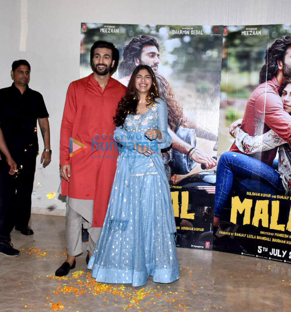 photos meezaan jaffrey and sharmin segal snapped at the song launch of udhal ho from malaal 1