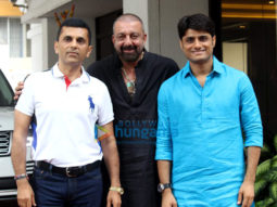 Photos: Sanjay Dutt spotted at Anand Pandit’s office in Juhu