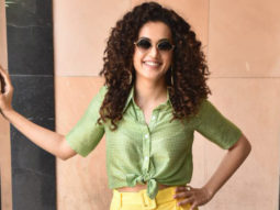Taapsee Pannu snapped during media interactions for her film Game Over