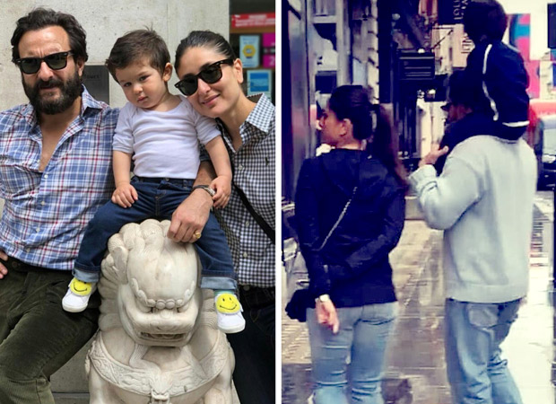 AWW! Taimur Ali Khan takes a piggyback ride on father Saif Ali Khan’s shoulders as they accompany Kareena Kapoor Khan on a shopping spree in London