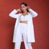 Boss babe Nora Fatehi is a vision in white in this all white ensemble at Batla House trailer launch