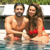 Farhan Akhtar and Shibani Dandekar soar the temperatures as they pose in the pool!