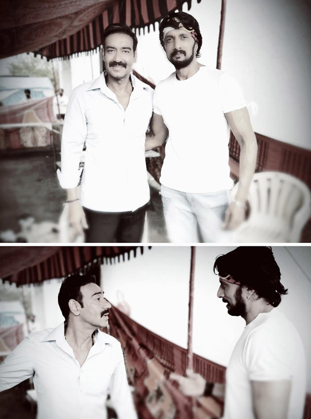 Kiccha Sudeep meets Bollywood's Singham Ajay Devgn