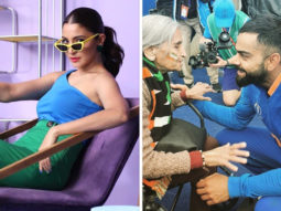 Here’s how Anushka Sharma reacted to these photos of Virat Kohli humbly greeting the 87 year old Charulataji who attended the World Cup!