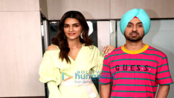 Photos: Kriti Sanon and Diljit Dosanjh snapped promoting their film ‘Arjun Patiala’
