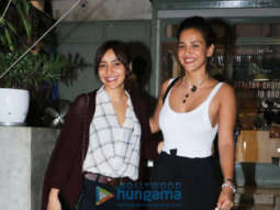 Photos: Neha Sharma and sister Aisha Sharma snapped at the Kitchen Garden in Bandra