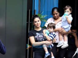 Photos: Sunny Leone snapped with her kids
