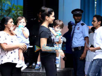 Photos: Sunny Leone snapped with her kids