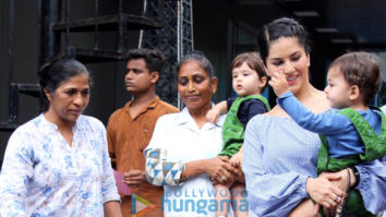 Photos: Sunny Leone spotted with her kids in Juhu