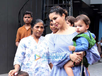 Photos: Sunny Leone spotted with her kids in Juhu