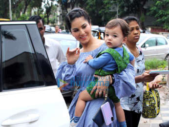 Photos: Sunny Leone spotted with her kids in Juhu
