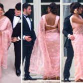 Priyanka Chopra Jonas brings her desi element to Paris in a Sabyasachi saree at Joe Jonas and Sophie Turner’s wedding