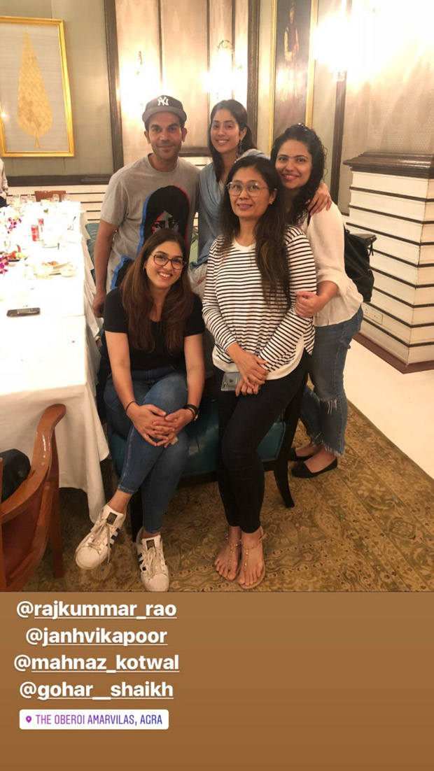 Janhvi Kapoor and Rajkummar Rao are happy souls after wrapping the Agra schedule of RoohiAfza