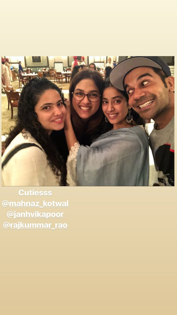 Janhvi Kapoor and Rajkummar Rao are happy souls after wrapping the Agra schedule of RoohiAfza