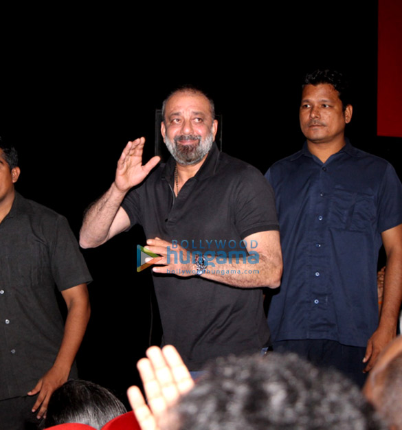 sanjay dutt and maanayata dutt snapped attending the trailer launch of his marathi film baba 2
