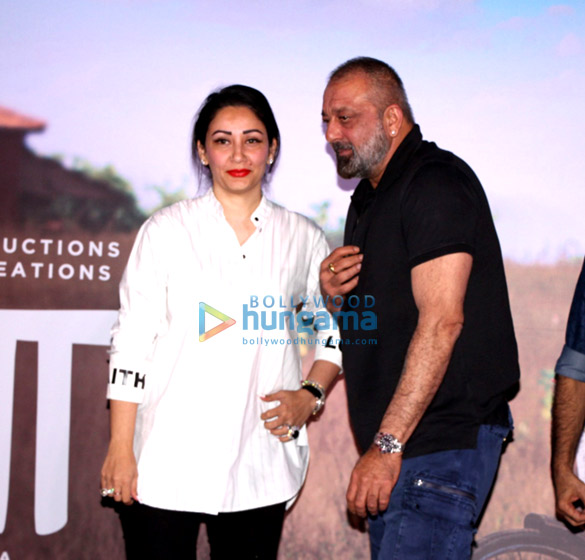 sanjay dutt and maanayata dutt snapped attending the trailer launch of his marathi film baba 3