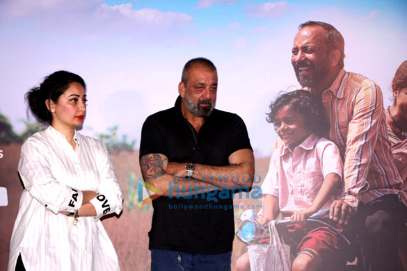 sanjay dutt and maanayata dutt snapped attending the trailer launch of his marathi film baba 4