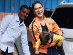 Sunny Leone spotted with her kids in Juhu