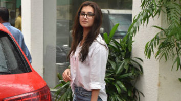 Tara Sutaria snapped at a dubbing studio in Juhu