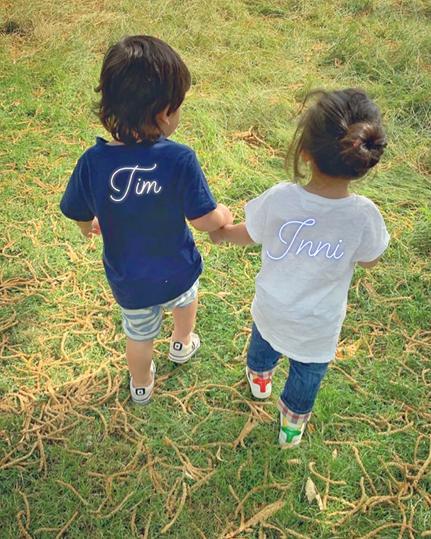 PHOTO: Cousins Taimur Ali Khan and Inaaya Naumi Kemmu bond with each other as they take a stroll! 