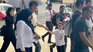 Travel Diaries: Shah Rukh Khan lands at Maldives airport with wife Gauri Khan and children, Aryan, Suhana and AbRam Khan