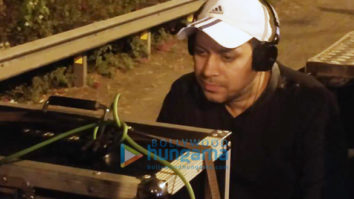 on the sets of the movie Dream Girl