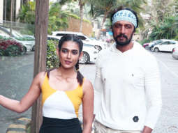 Kichcha Sudeep and Aakanksha Singh spotted promoting their film Pehlwaan