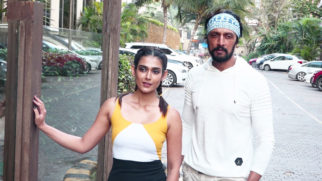 Kichcha Sudeep and Aakanksha Singh spotted promoting their film Pehlwaan