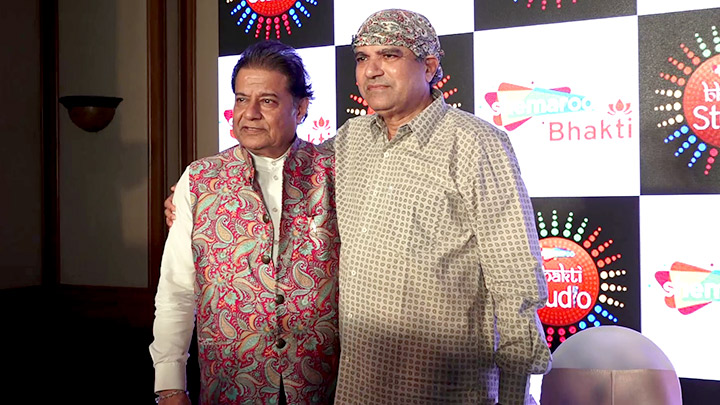 Launch of new show Shemaroo Bhakti studio with Anup Jalota, Suresh Wadkar