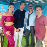 PHOTOS: Urvashi Rautela’s teatime with Ajay Devgn and John Abraham on the sets of Anees Bazmee's Pagalpanti