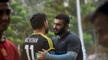 Photos: Abhishek Bachchan and Arjun Kapoor snapped during a football match