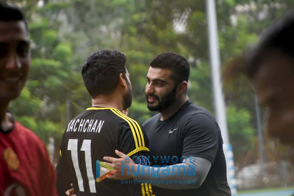 Photos: Abhishek Bachchan and Arjun Kapoor snapped during a football match