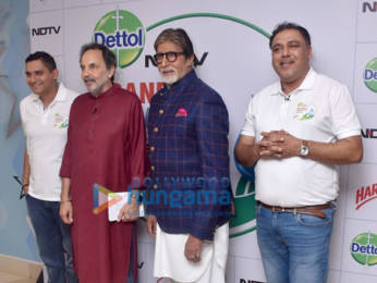 Photos: Amitabh Bachchan attends the launch of NDTV Dettol Banega Swachh India season 9