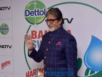 Photos: Amitabh Bachchan attends the launch of NDTV Dettol Banega Swachh India season 9