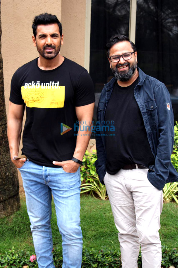 Photos: John Abraham & director Nikhil Advani snapped during Batla House promotions Photos: John Abraham & director Nikhil Advani snapped during Batla House promotions