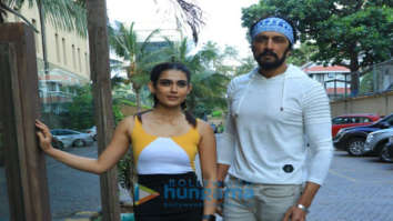 Photos: Kichcha Sudeepa and Aakanksha Singh snapped promoting Pehlwaan at JW Marriott