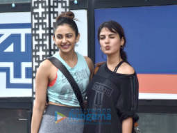 Photos: Rakul Preet Singh and Rhea Chakraborty spotted at the gym in Juhu