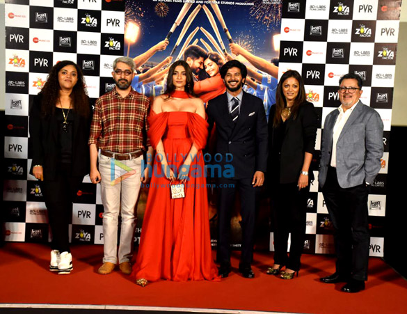 Photos: Sonam Kapoor Ahuja and Dulquer Salmaan snapped attending the trailer launch of her film The Zoya Factor