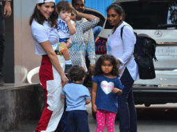 Photos: Sunny Leone snapped with her kids at a playschool
