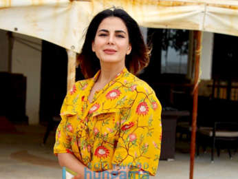 Photos: Taapsee Pannu, Kirti Kulhari and Nithya Menon snapped during 'Mission Mangal' promotions in Juhu